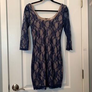 Blue speechless long sleeve dress- Size M- HOCO-PROM-FORMAL DRESSES